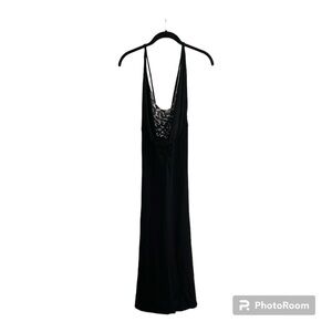 Just Cavalli black leopard print scoop neck midi dress